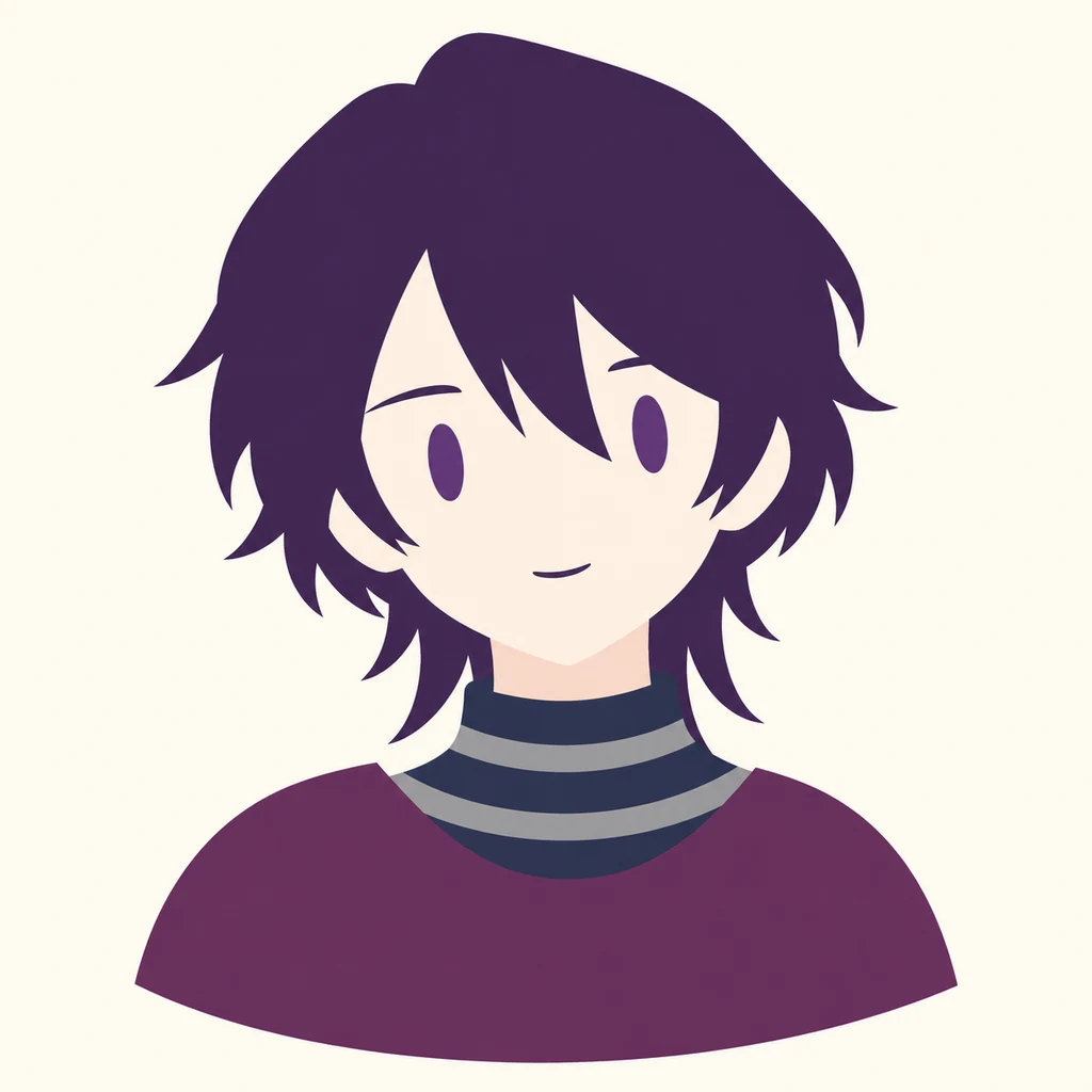 鲛岛阿比子 AI 辅助角色插画