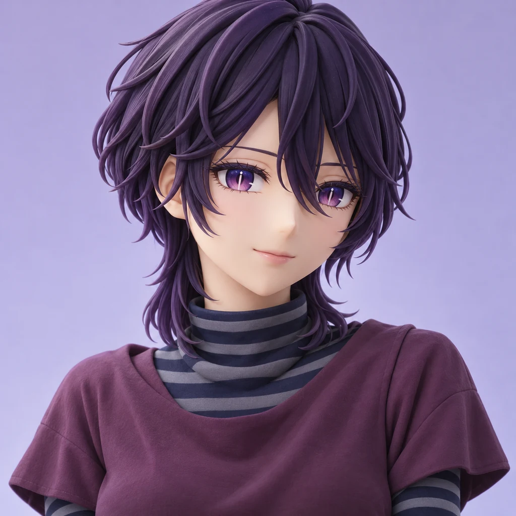 鲛岛阿比子 AI 辅助角色插画
