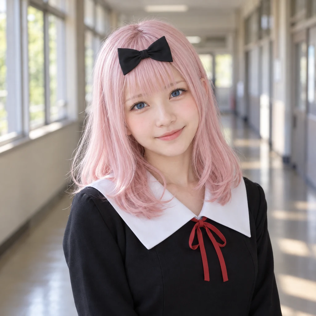 藤原千花の実写風AIポートレート