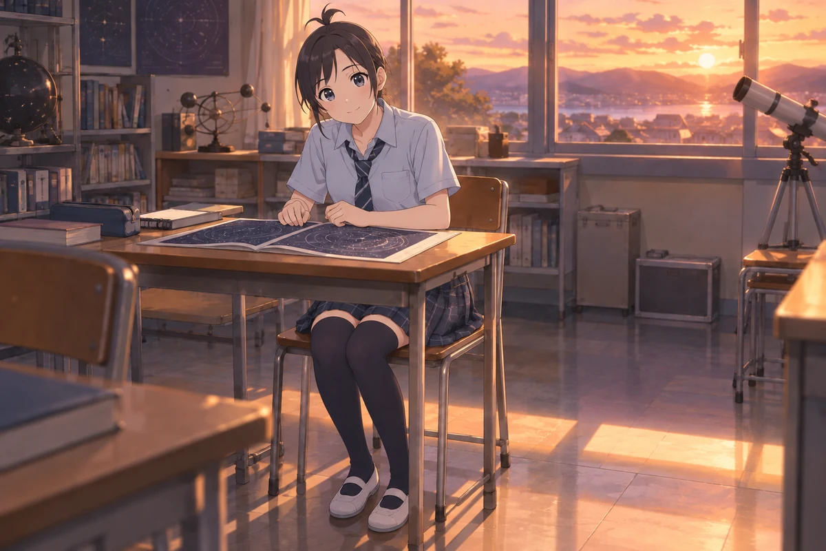 曲 伊咲 AI 插画
