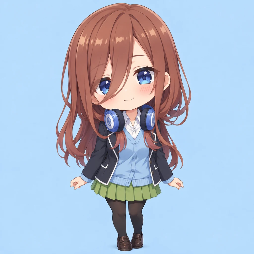 Miku Nakano AI 辅助角色插画