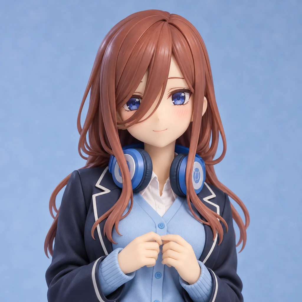 Miku Nakano AI 辅助角色插画