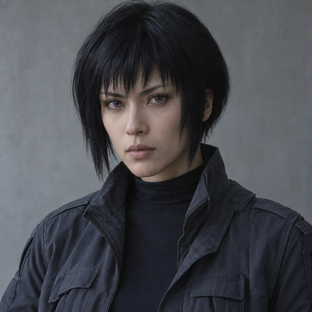 Motoko Kusanagi live-action AI portrait