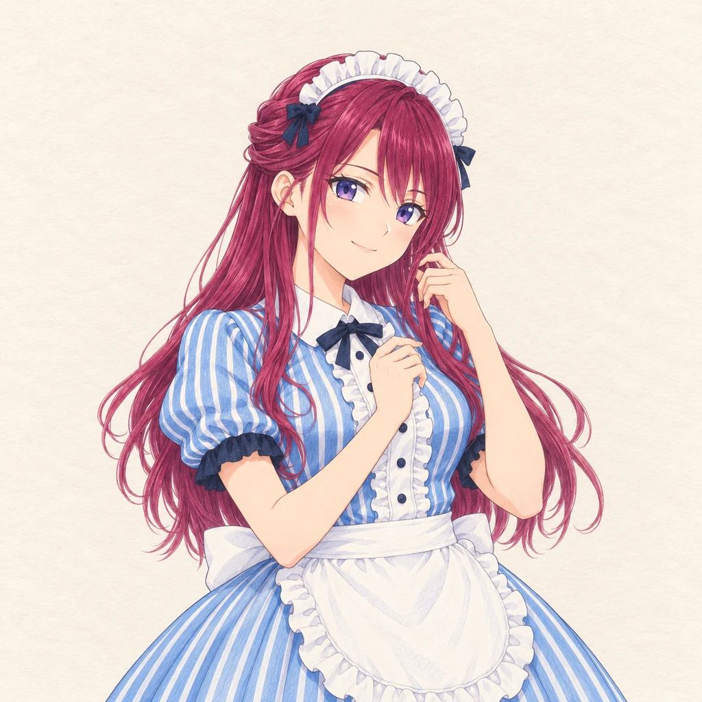 幕澤桜花 AI 辅助角色插画