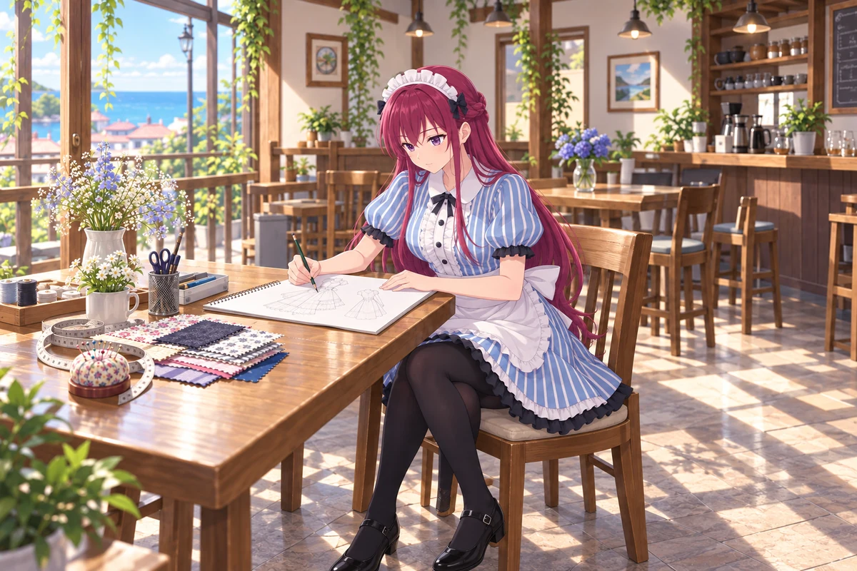 幕澤桜花 AI 插画