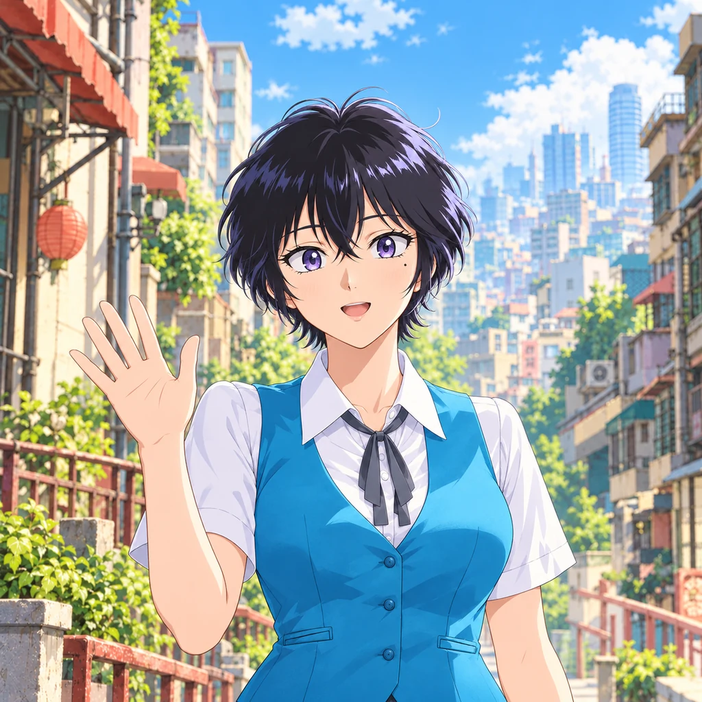 鲸井令子 AI 辅助角色插画