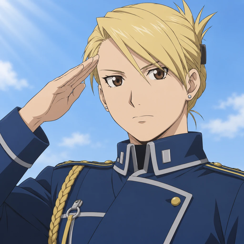 Riza Hawkeye AI 辅助角色插画