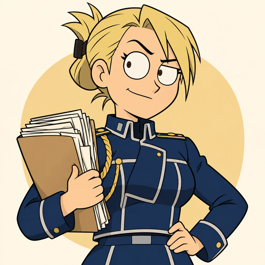 Riza Hawkeye AI 辅助角色插画