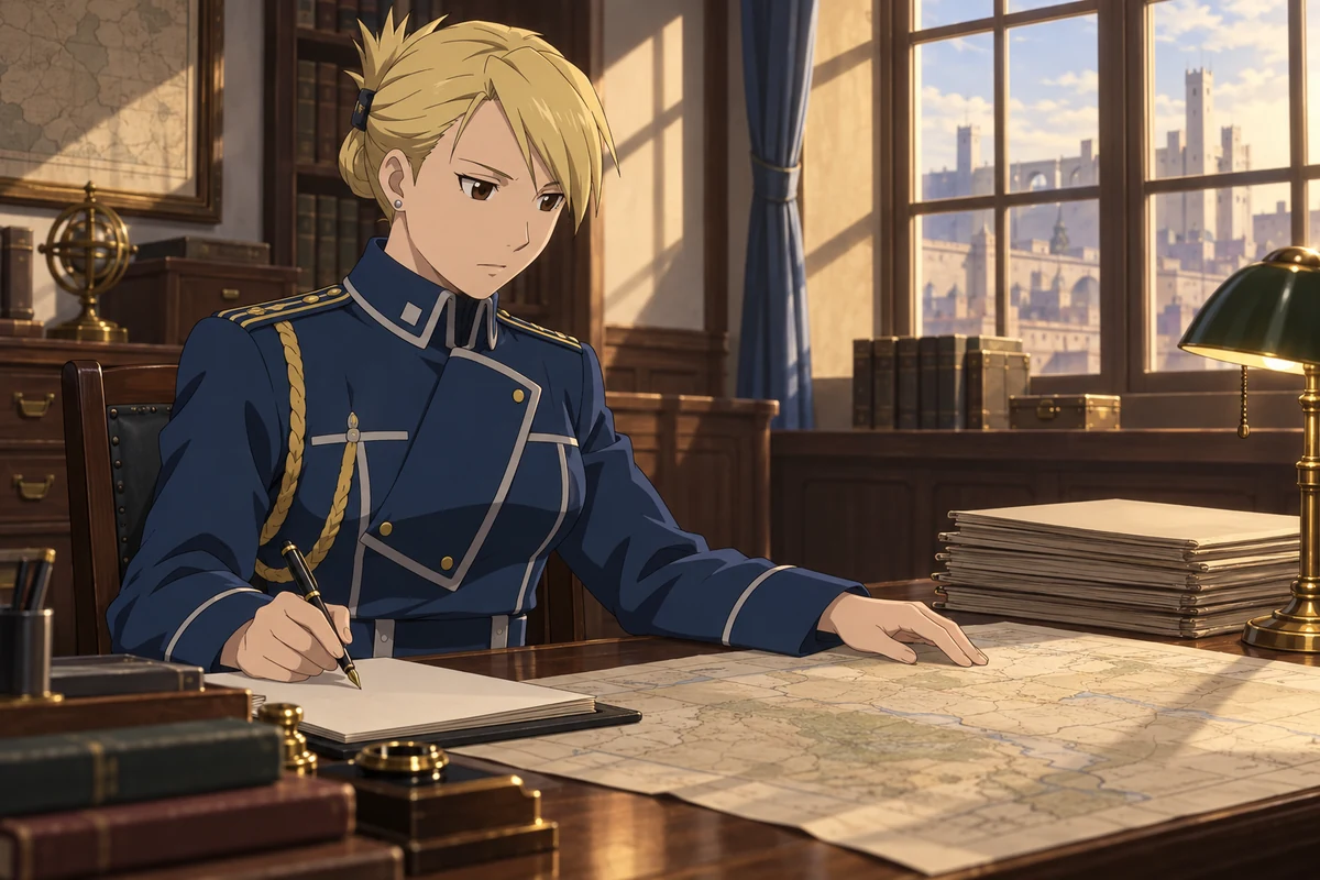 Riza Hawkeye AI 插画