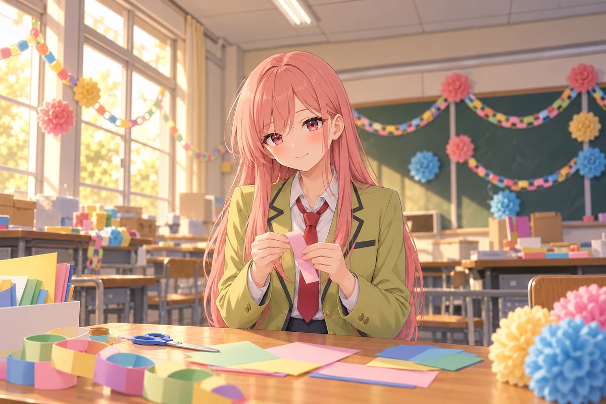 楠木静 AI 插画