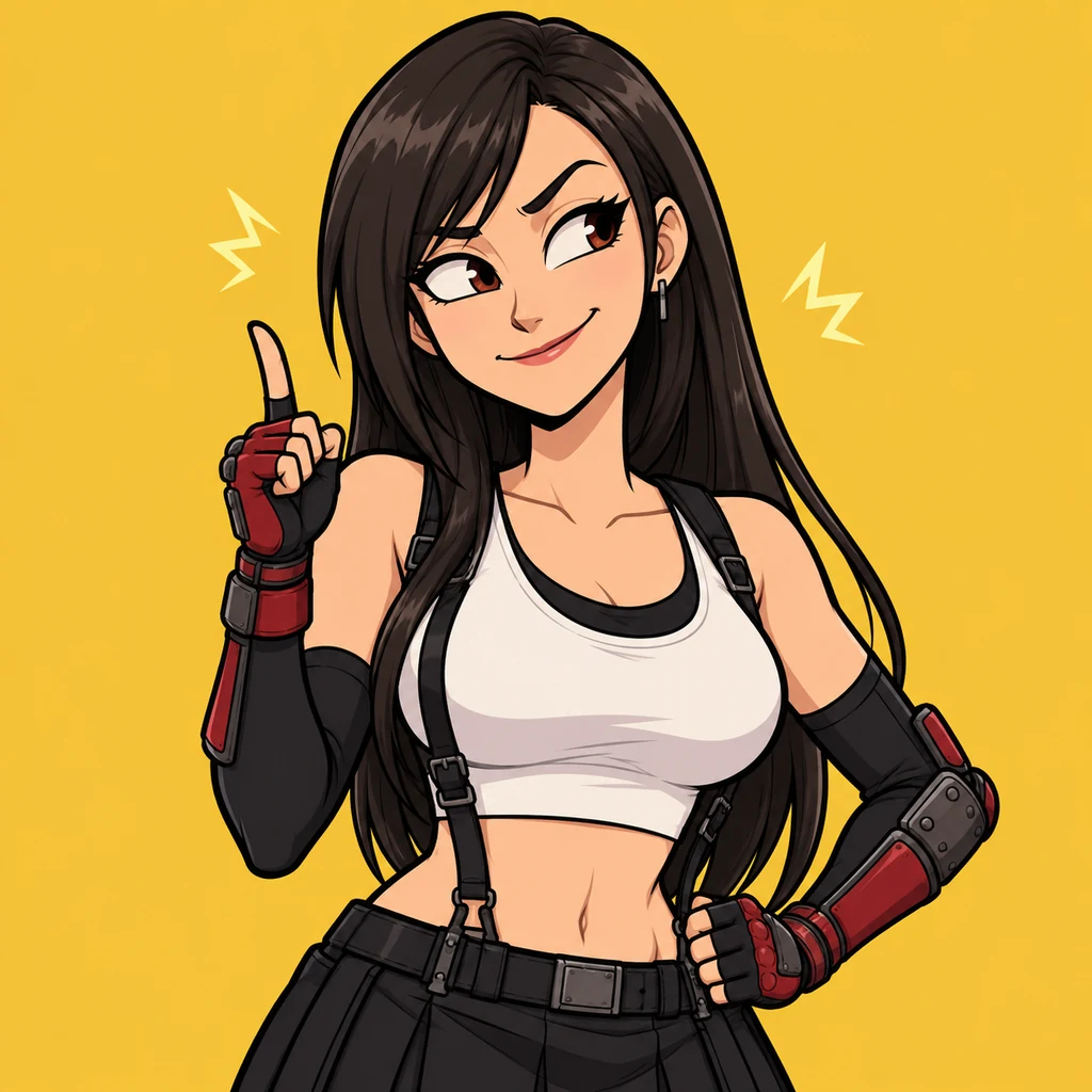 Tifa Lockhart AI 辅助角色插画