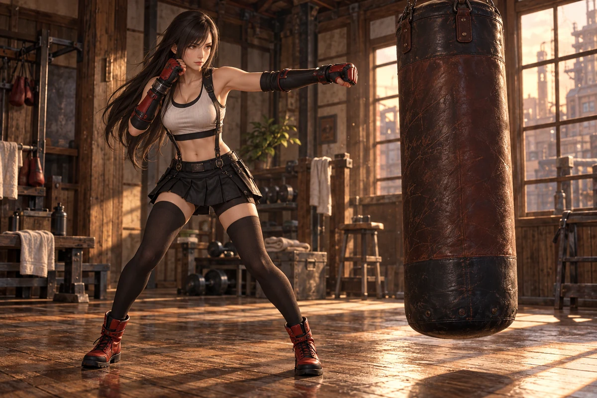 Tifa Lockhart AI 插画