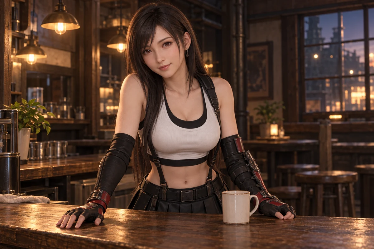 Tifa Lockhart AI 插画