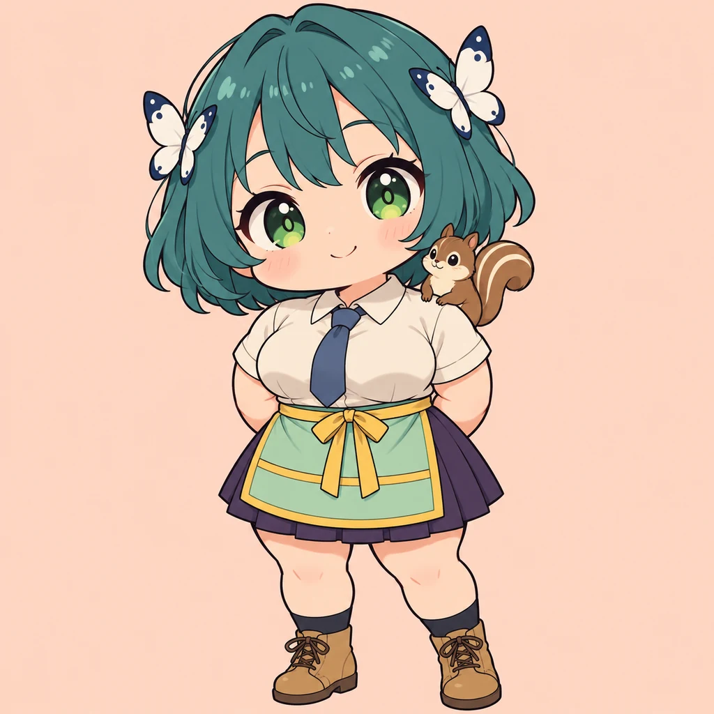 優敷山女 AI 辅助角色插画