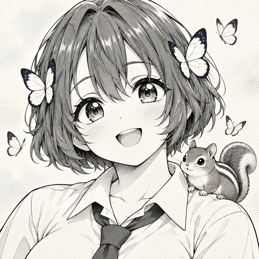 優敷山女 AI 辅助角色插画