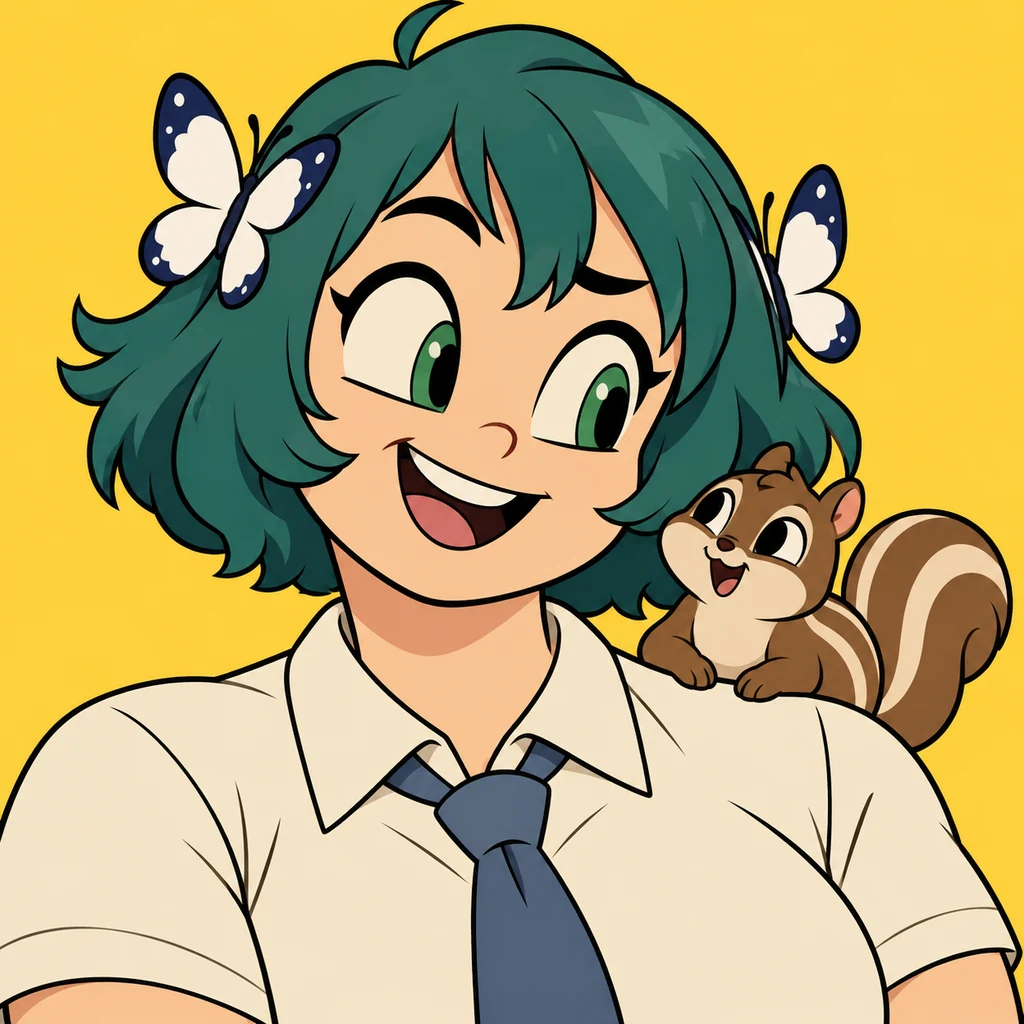 優敷山女 AI 辅助角色插画