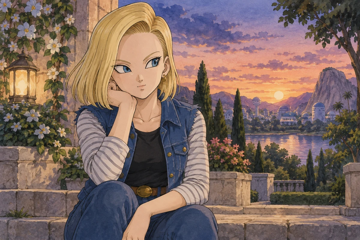 Android 18 AI 插画