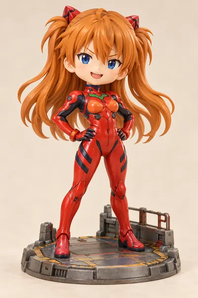 Neon Genesis Evangelion · Asuka Langley Soryu · Cheerful chibi · 3D