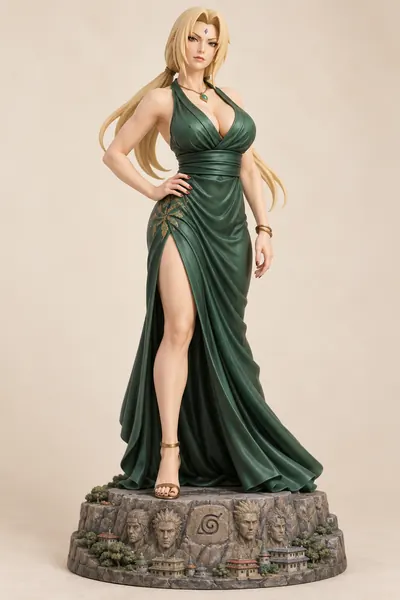 火影忍者 · 纲手 · 翡翠礼服 · 3D
