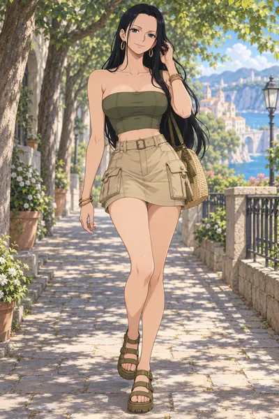 Nico Robin · Bandeau top + cargo skirt
