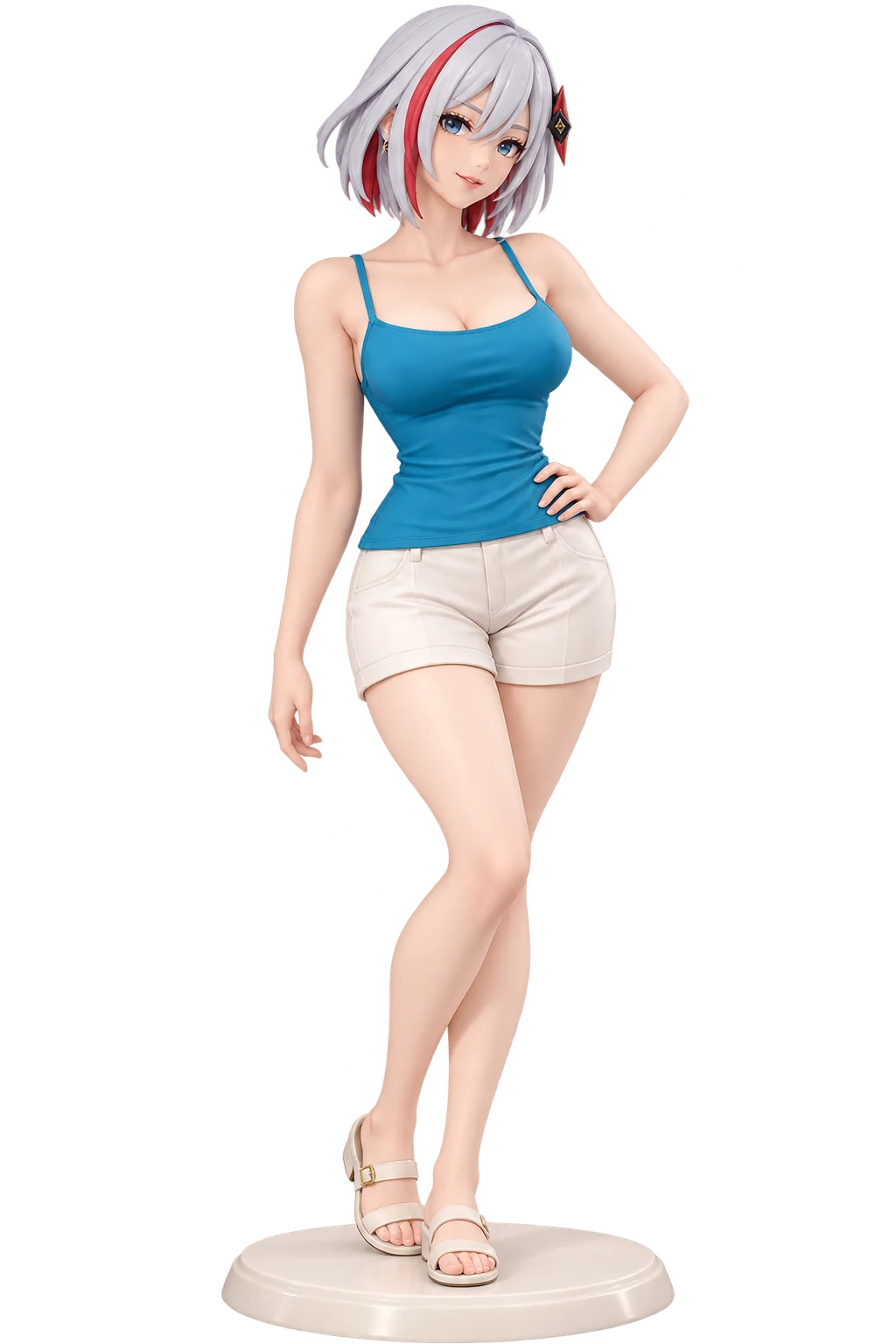 Honkai: Star Rail · Topaz · Blue camisole + shorts · 3D Figure