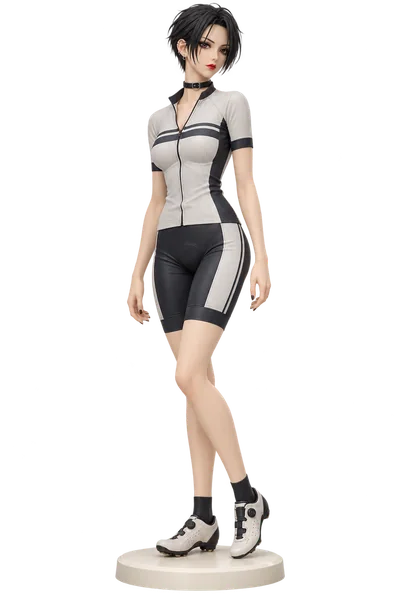 Nana Osaki · Ivory and midnight · Cycling jerseys + cycling shorts