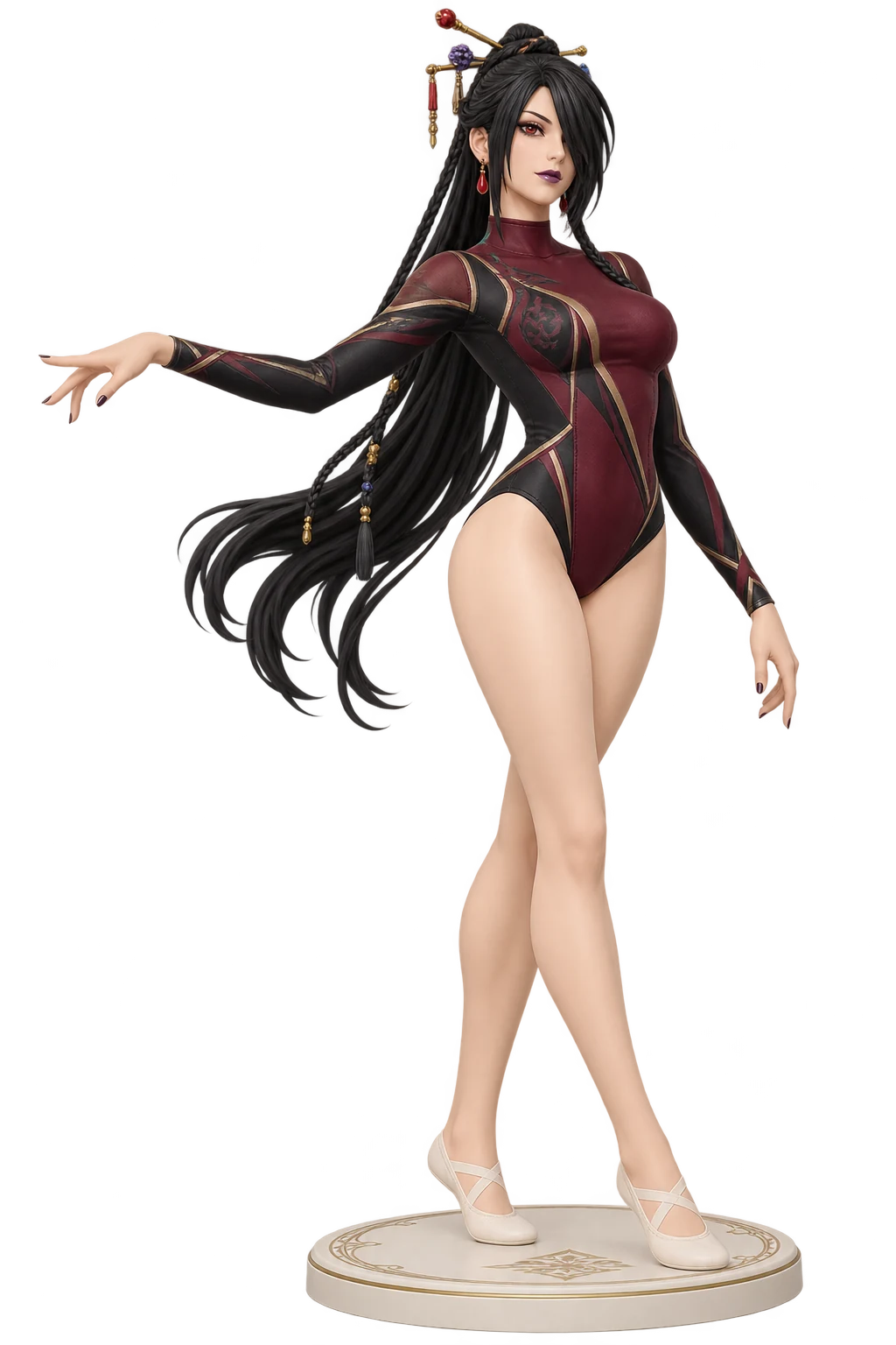 Final Fantasy X · Lulu · Gymnastics leotards + training slippers · 3D Figure