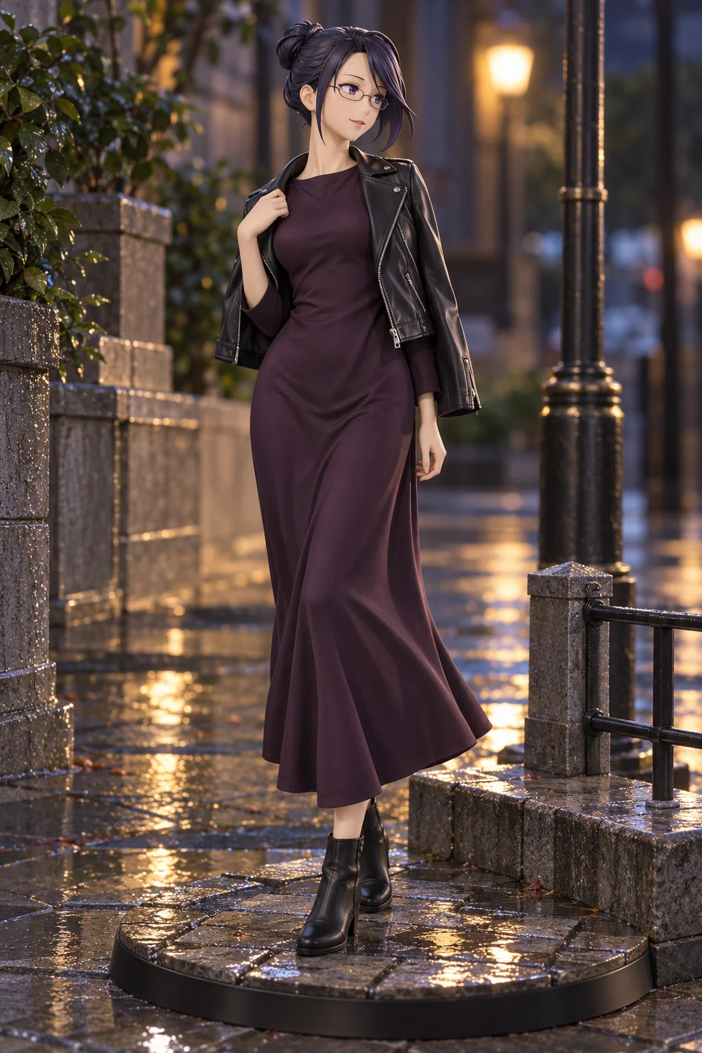 Bleach · Nanao Ise · Leather jacket + slip dress · 3D Figure