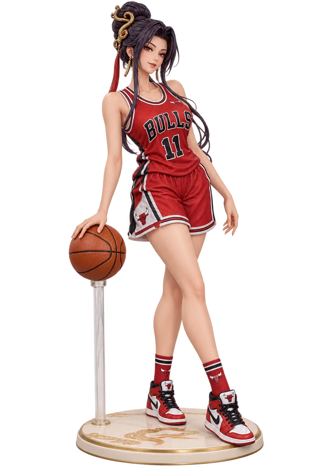 The Legend of Qin · Chi Lian · NBA jerseys + basketball shorts · 3D Figure
