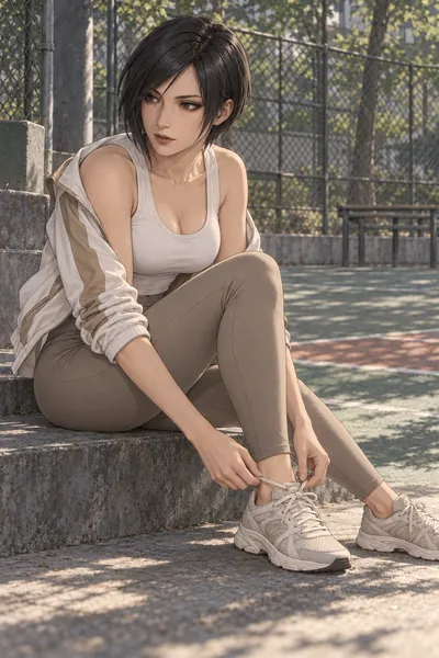 Ada Wong · Sports top + yoga leggings