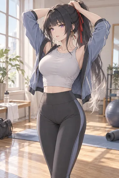 Astra Yao · Sports top + yoga leggings
