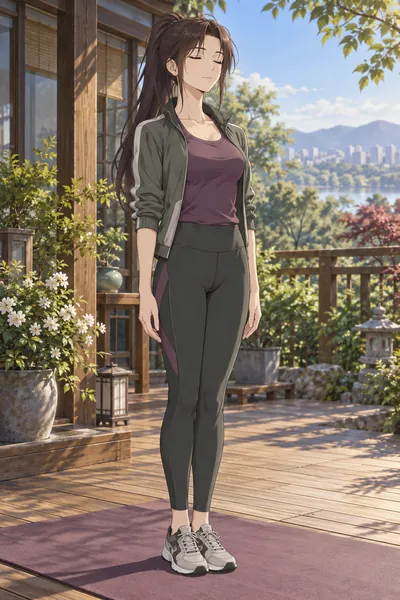 Chu Yunxiu · Sports top + yoga leggings