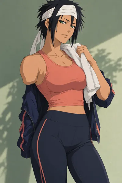 Kūkaku Shiba · Sports top + yoga leggings