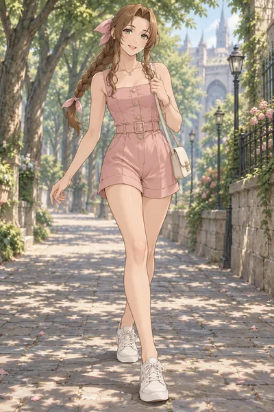 에어리스 게인즈버러 · 스퀘어넥 롬퍼＋캔버스화