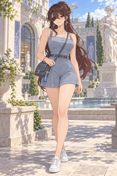 북두 · 스퀘어넥 롬퍼＋캔버스화