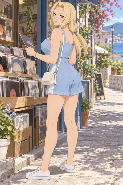 츠나데 · 스퀘어넥 롬퍼＋캔버스화