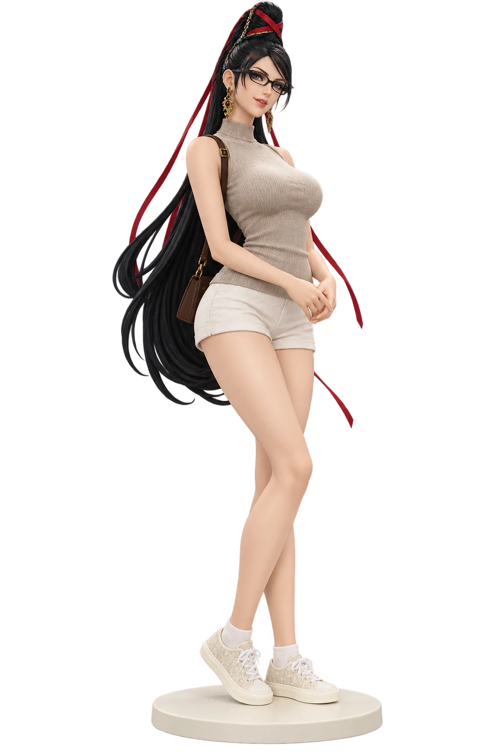 Bayonetta · Bayonetta · Beige knit tank + shorts · 3D Figure