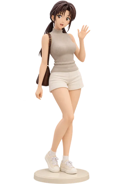 Naeko Miike · Beige knit tank + shorts · transparent figure