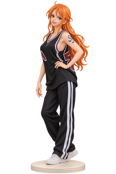 Nami · Basketball jersey + track pants · transparent figure