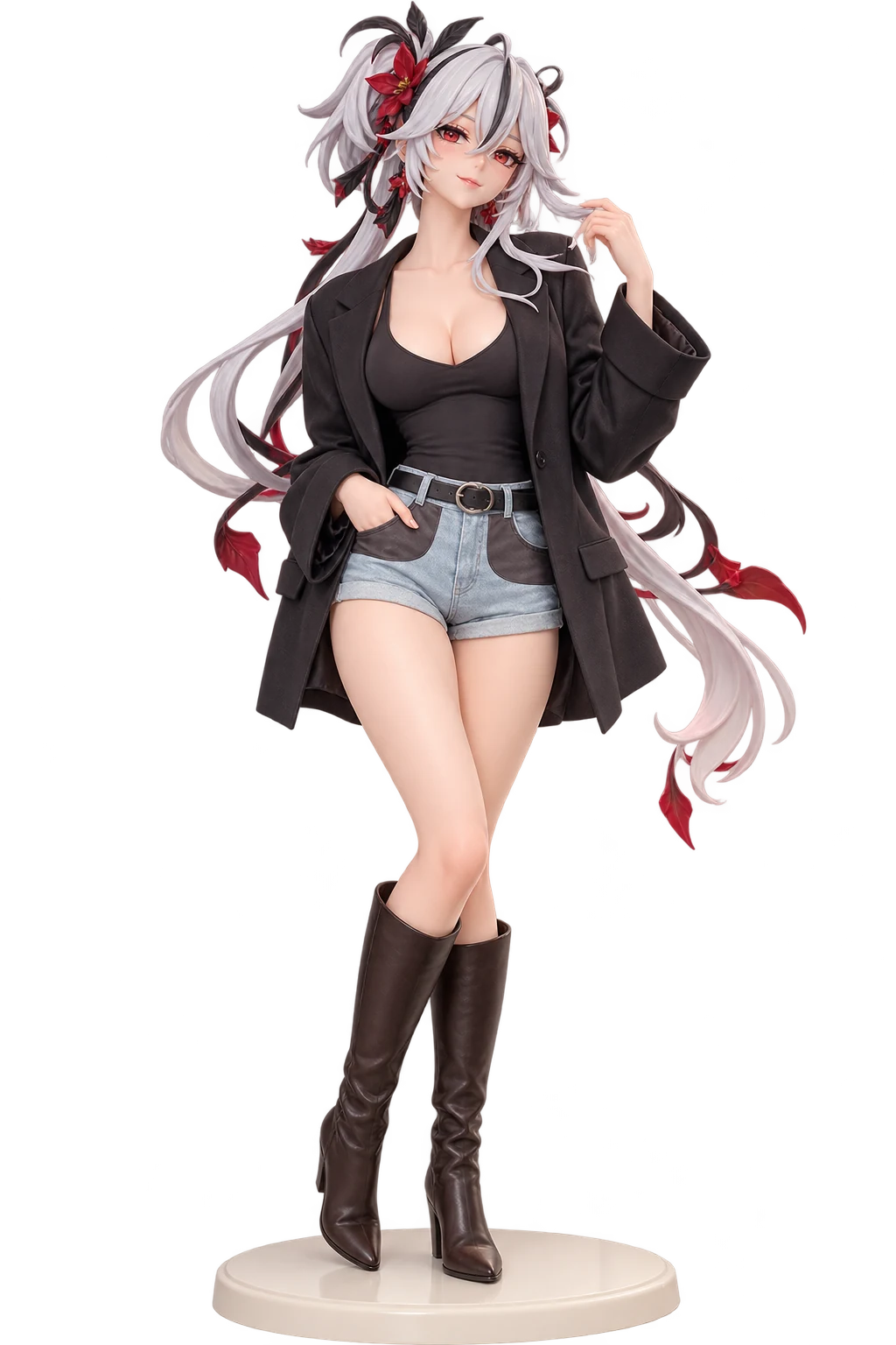 Wuthering Waves · Camellya · Black blazer + denim shorts · 3D Figure