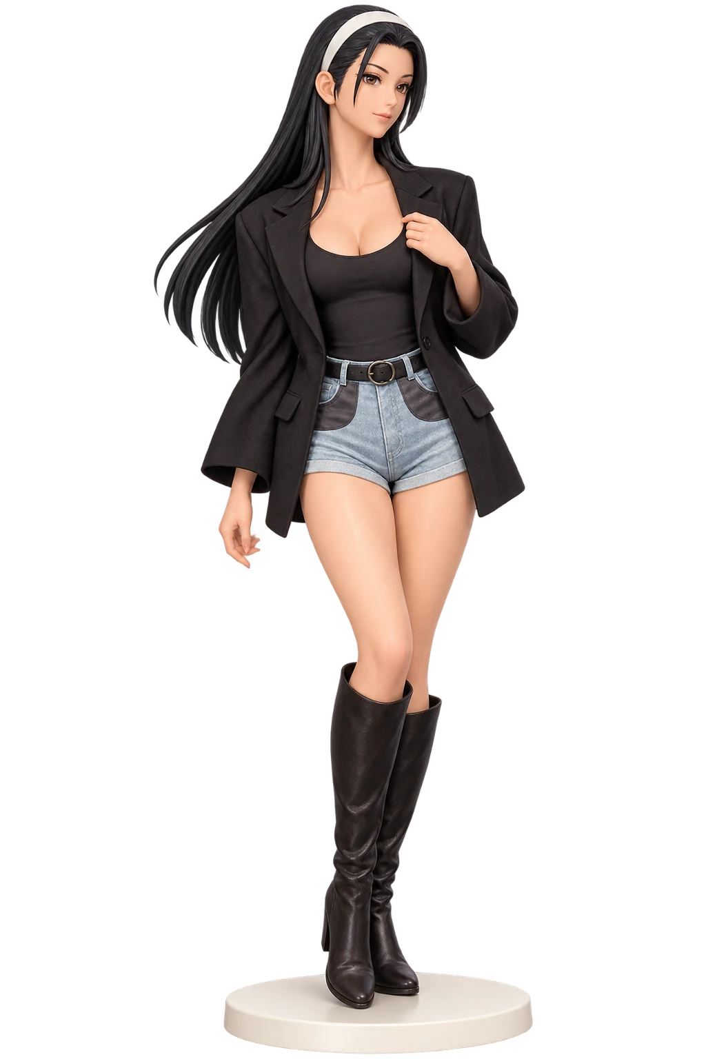 The King of Fighters · Chizuru Kagura · Black blazer + denim shorts · 3D Figure