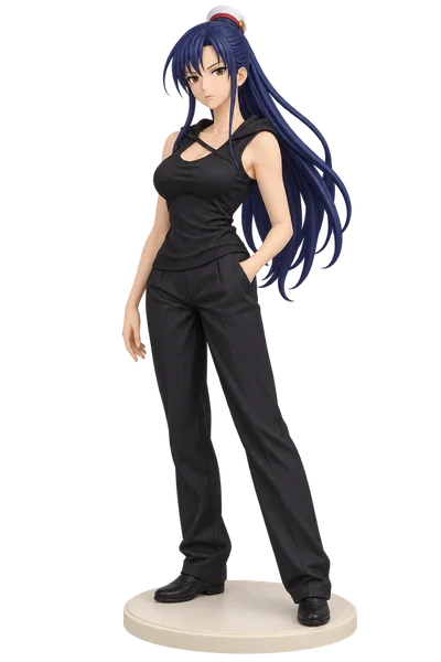Akira E. Ferrari · Black hooded top + trousers · transparent figure