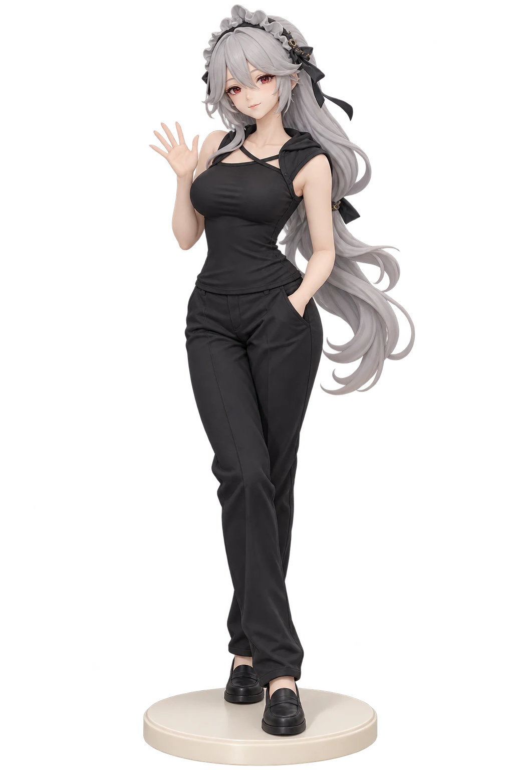 Zenless Zone Zero · Alexandrina Sebastiane · Black hooded top + trousers · 3D Figure