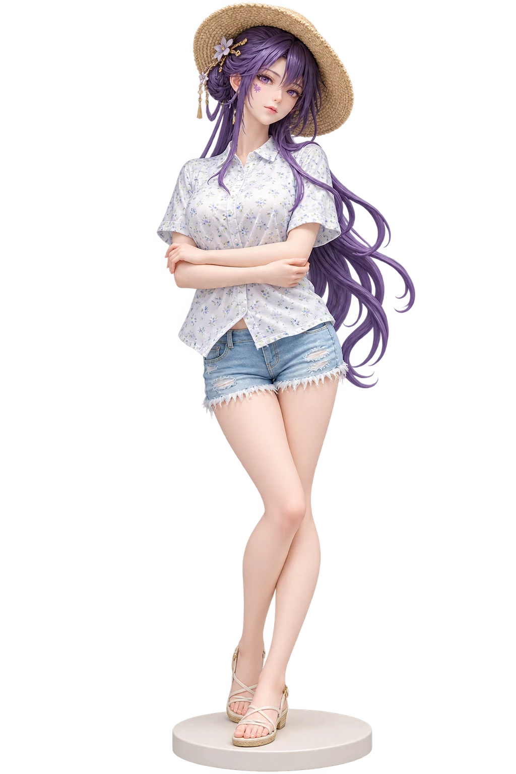 Nine Songs of the Moving Heavens · Zi Nu · Floral shirt + straw hat · 3D Figure