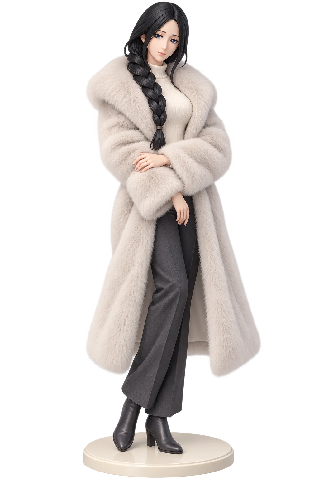 Bleach · Retsu Unohana · Faux-fur coat + trousers · 3D Figure