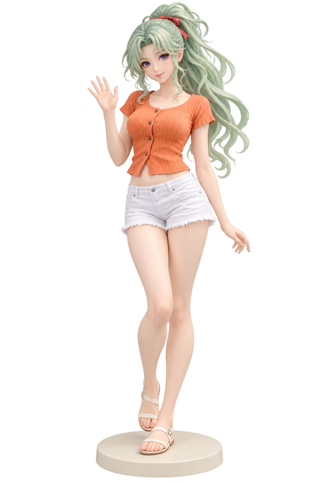 Final Fantasy VI · Terra Branford · Orange knit + white shorts · 3D Figure