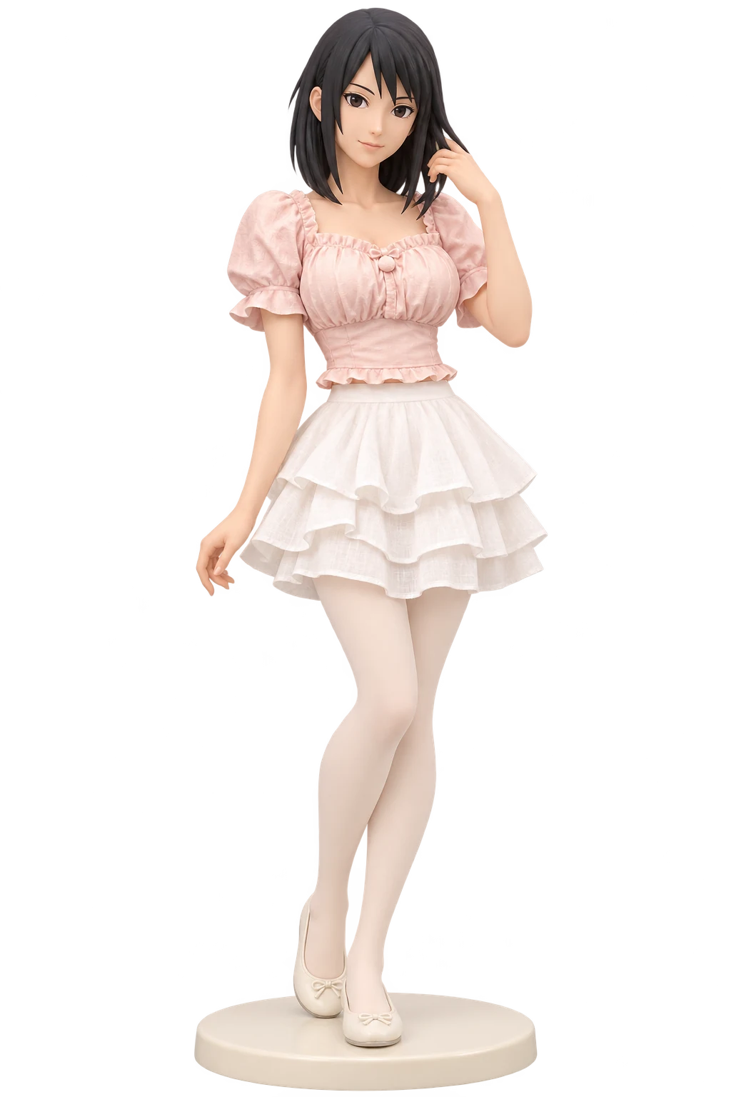 Naruto · Shizune · Pink puff sleeves + flared skirt · 3D Figure