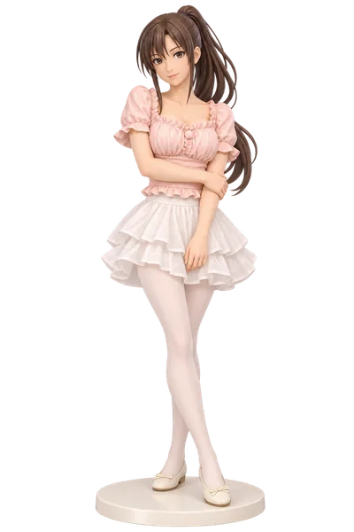 Tae Shimura · Pink puff sleeves + flared skirt · transparent figure