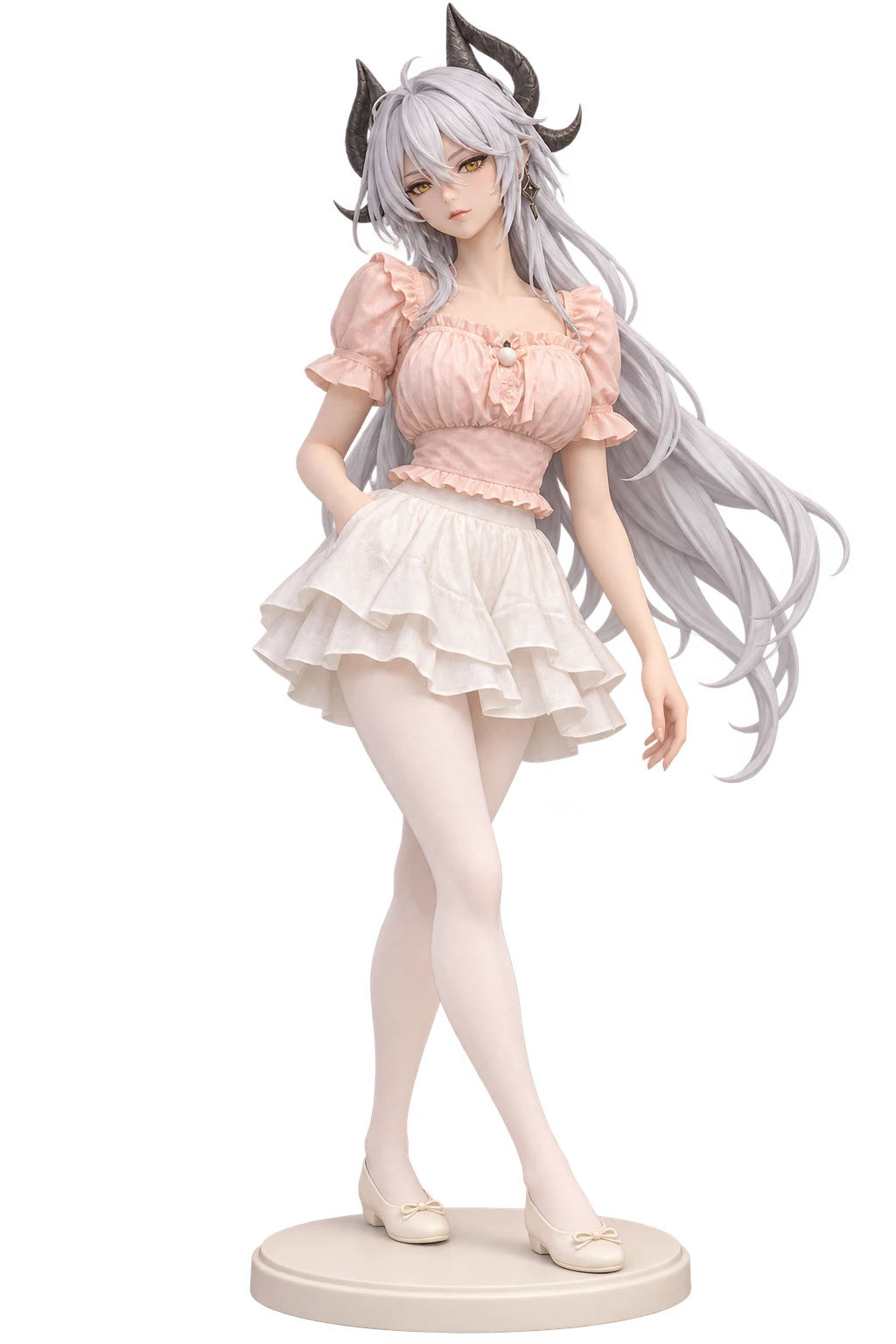 Wuthering Waves · Zani · Pink puff sleeves + flared skirt · 3D Figure