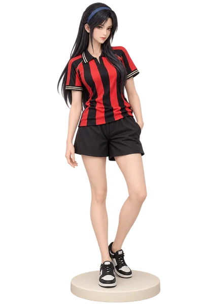 Duanmu Rong · Red black jersey + shorts · transparent figure